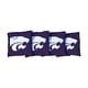 preview thumbnail 1 of 1, Kansas State Black Cornhole Bags All-Weather Resin Filled