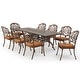 preview thumbnail 17 of 15, 9-Piece Outdoor Dining Set with 1 Table + 8 Chairs, All-Weather Aluminum Outdoor Patio Sets for Patio, Backyard, Garden