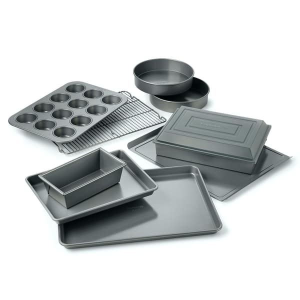 slide 2 of 7, Calphalon 1870839 Nonstick Bakeware 10-Piece Set