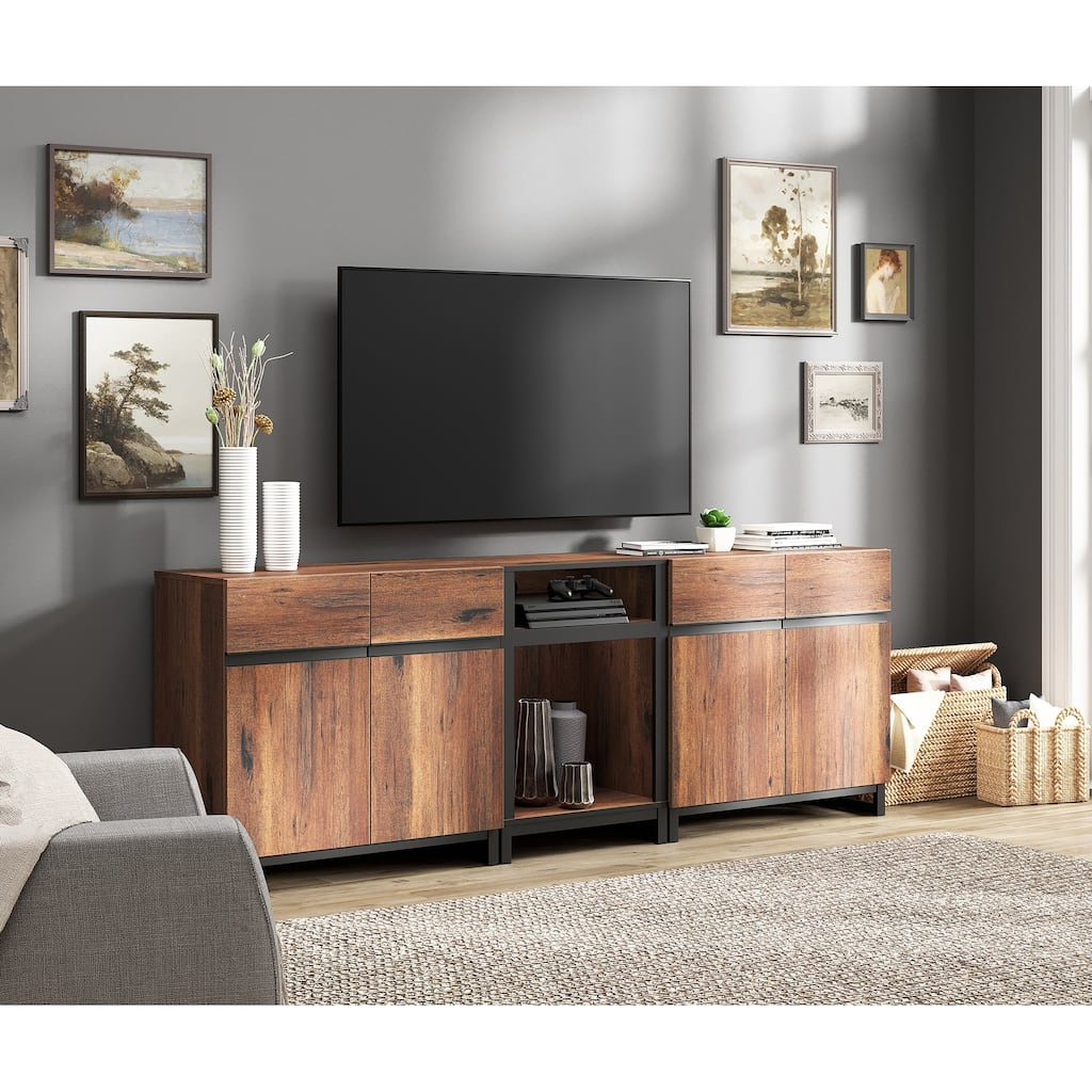 WAMPAT TV Stand for TVs up to 90 inch