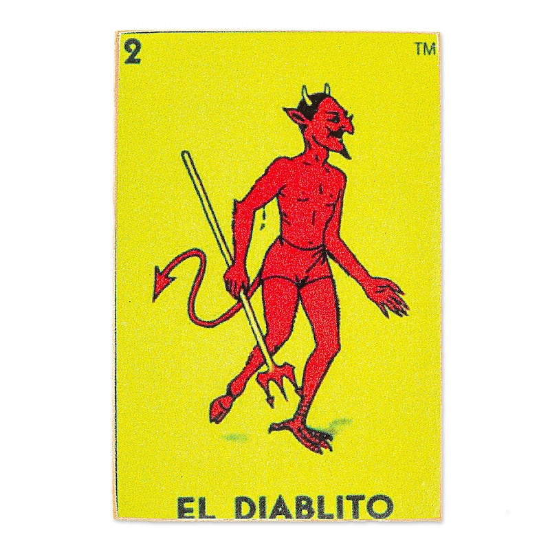Novica Handmade The Little Devil Decoupage Wooden Magnet