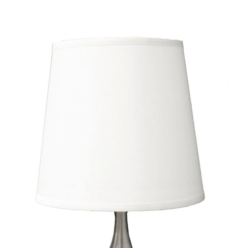 24" Tall Metal Touch Table Lamp with Espresso finish, White Shade