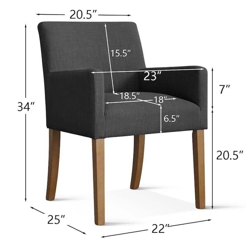 Linen Upholstered Armchair(Set of 2)