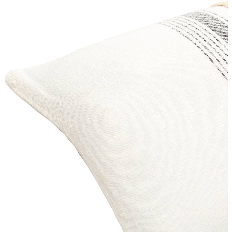 Zidan Linen Embroidered Stripe Throw Pillow