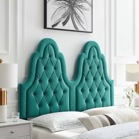 Augustine Tufted Performance Velvet Twin Headboard