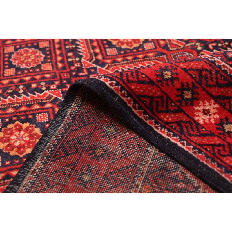 ECARPETGALLERY Hand-knotted Teimani Red Wool Rug - 2'10 x 5'3