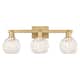 Option Brushed Brass / White Mouchette