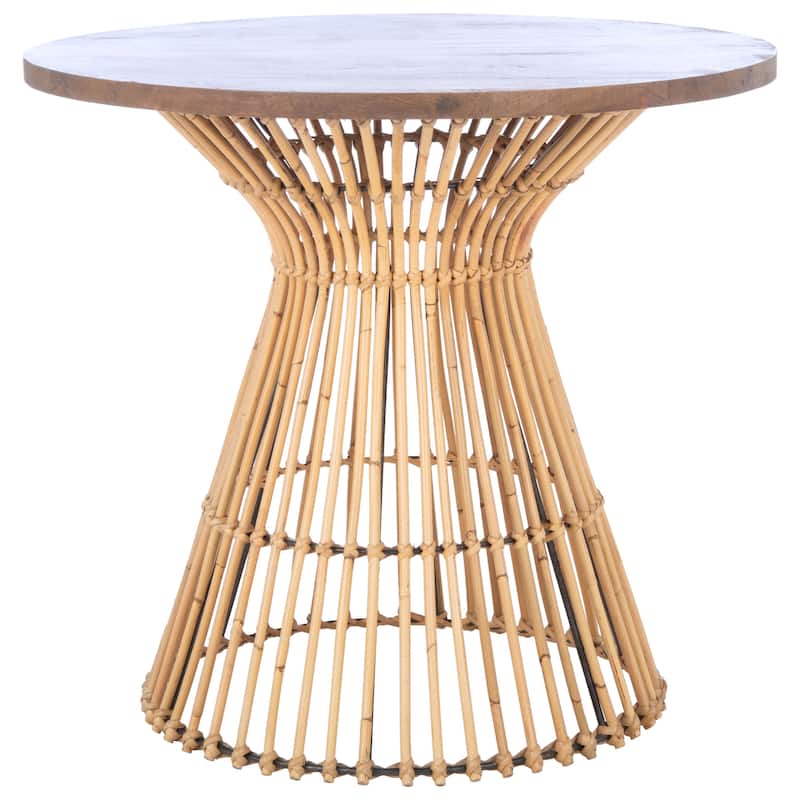 SAFAVIEH Abigail Coastal Round Accent Table - 23" W x 23" L x 20.1" H - 23Wx23Dx20H - Natural