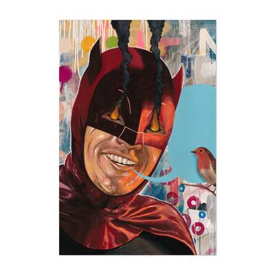 Caped Crusader Painting Batman Surrealism TV Movies Art Print/Poster