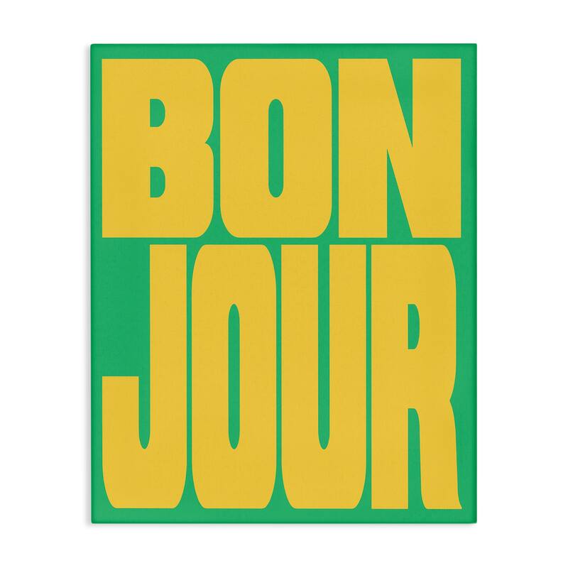 Stupell Bonjour Yellow & Green Canvas Wall Art Design By House of Lulu - 24 x 30