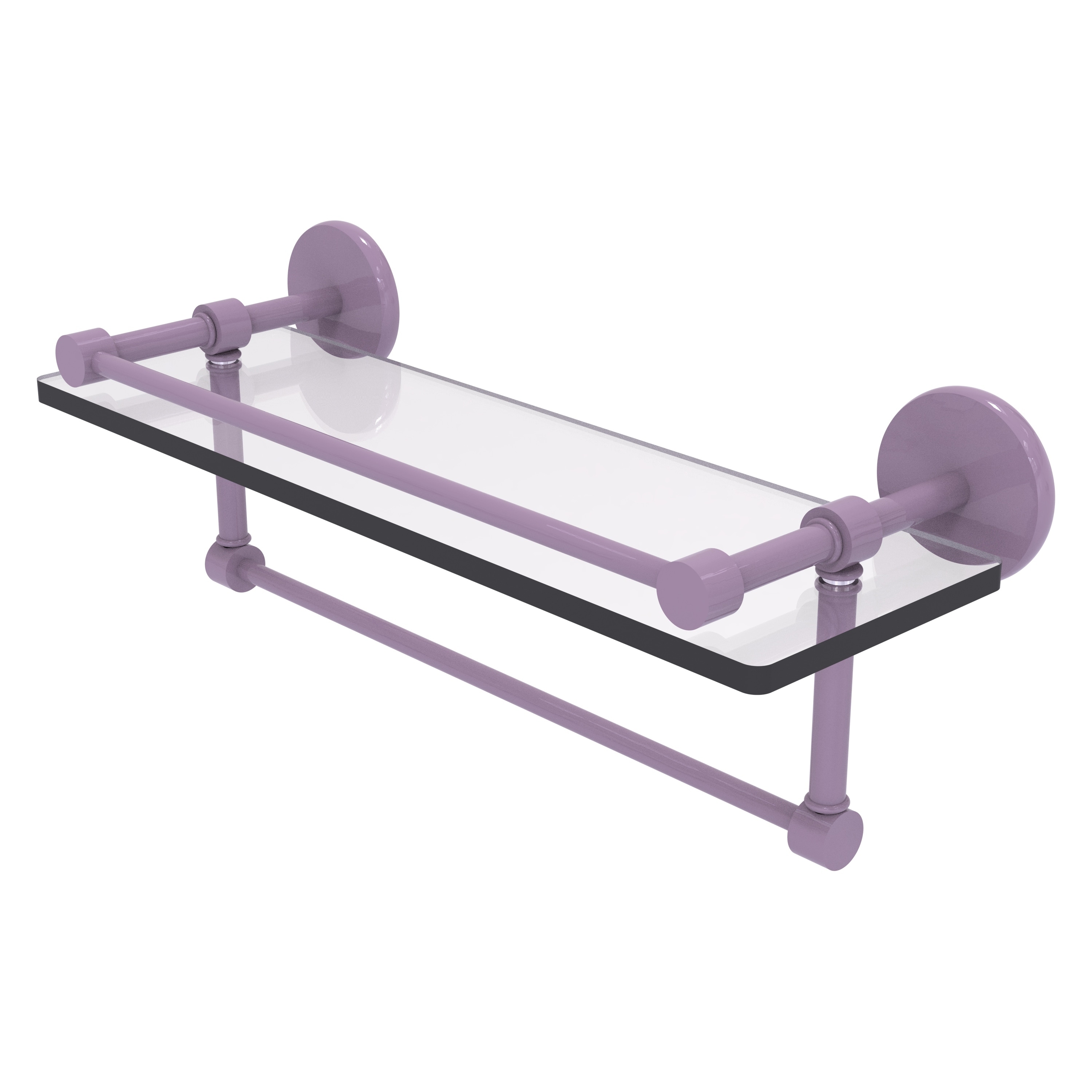 Allied Brass 16 Inch Gallery Glass Shelf with Towel Bar