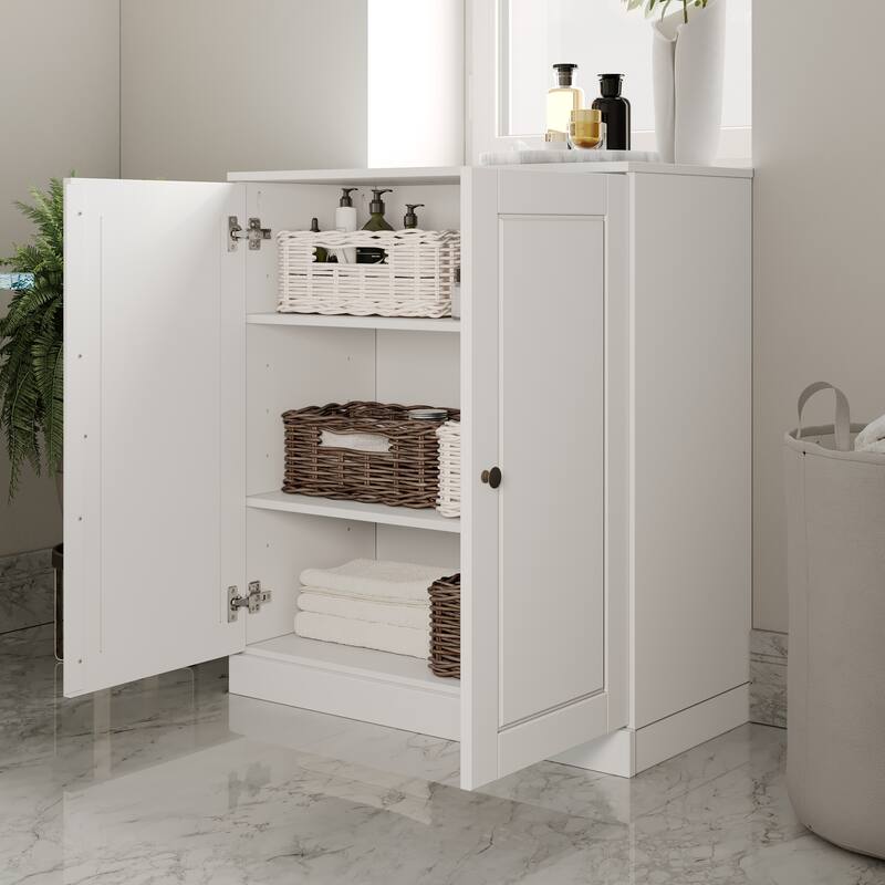 Palace Imports 100% Solid Wood 32" Bathroom Cabinet with Solid Doors and Adjustable Shelves