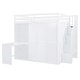 preview thumbnail 8 of 14, Full Size Loft Bed with Foldable Door Panels Wardrobe,Desk and Cabinets