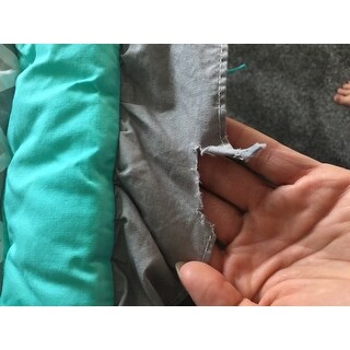 BabyFad Elephant Zig-Zag Turquoise and Grey 10-Piece Baby Crib Bedding Set