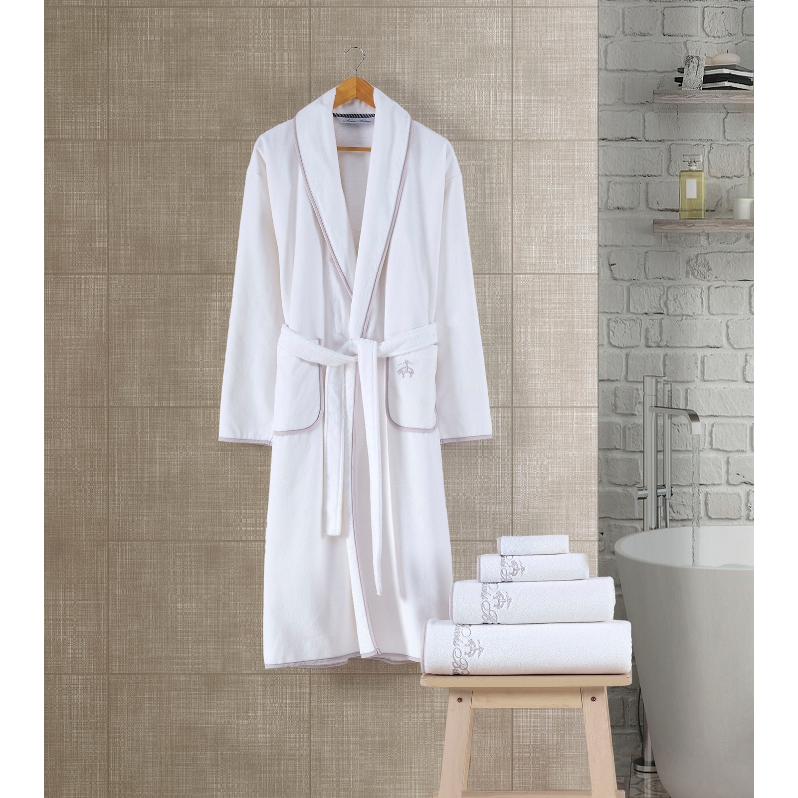 Superior Cotton Waffle Weave Spa Bath Robe - On Sale - Bed Bath & Beyond -  12172736