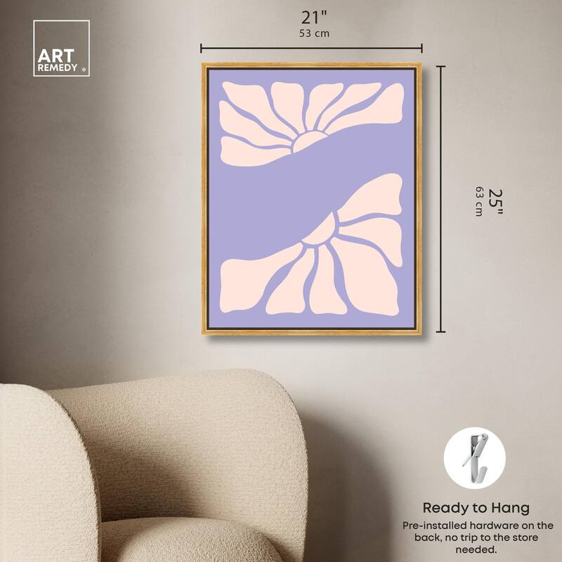 Split in two Flower Canvas by Art Remedy