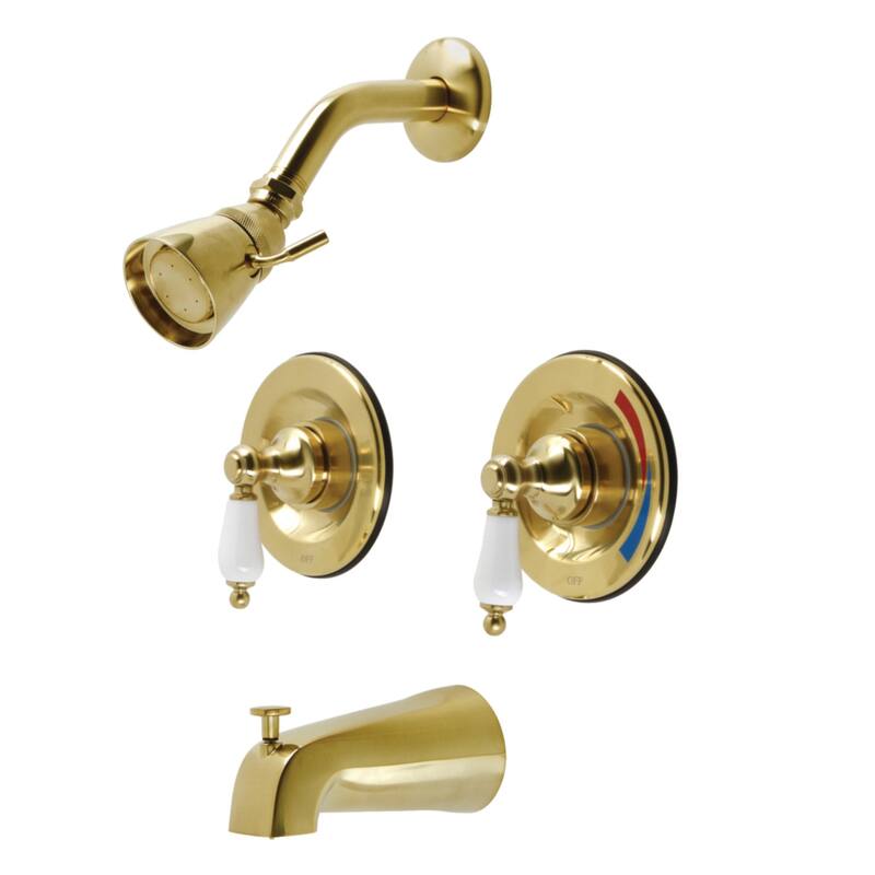 Vintage Tub and Shower Faucet - Brushed Brass