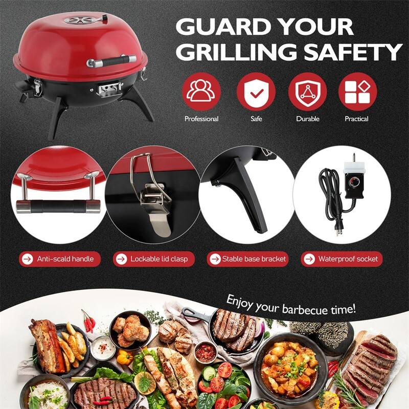 1600W Portable Double Layer Electric BBQ Grill