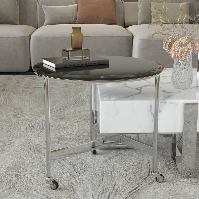 Modern Luxury Square Faux Marble Coffee Table Set Nesting Coffee Table with End Table