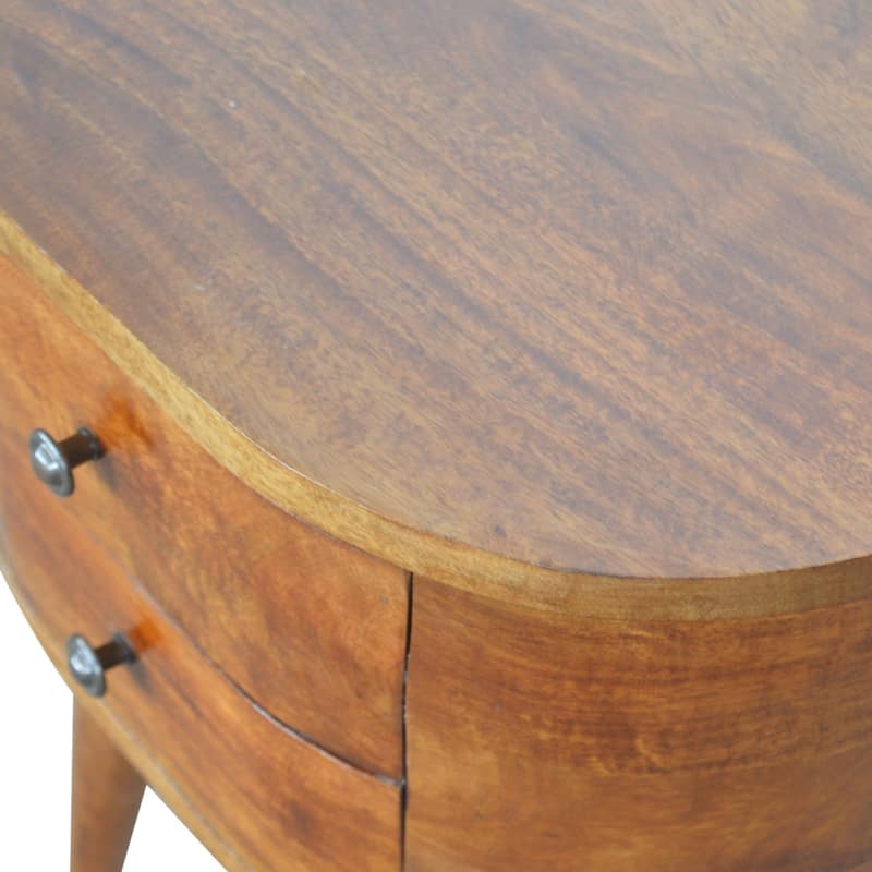 Artisan Furniture Solid Wood Chestnut Rounded Nightstand