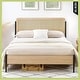 Bed Frame with Rattan Headboard - On Sale - Bed Bath & Beyond - 40422177
