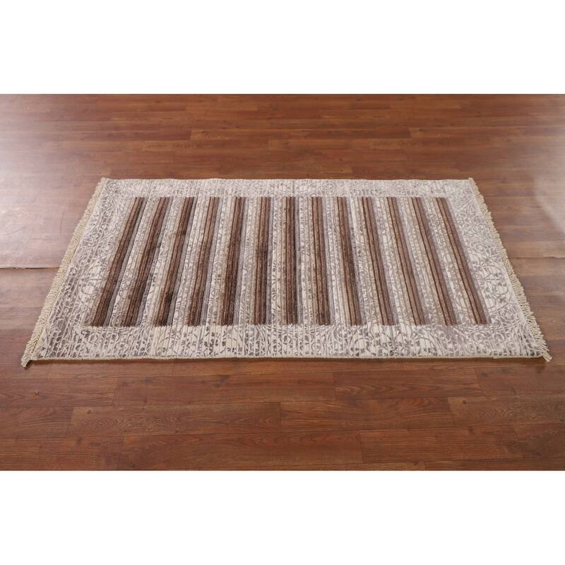 Abstract / Modern Accent Rug Hand-Knotted Wool Carpet - 2'8"x 4'10"