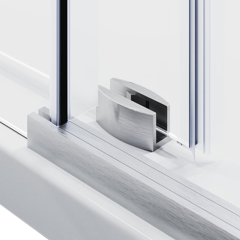 ELEGANT Frameless Sliding Shower Door 60" W x 76" H in Chrome