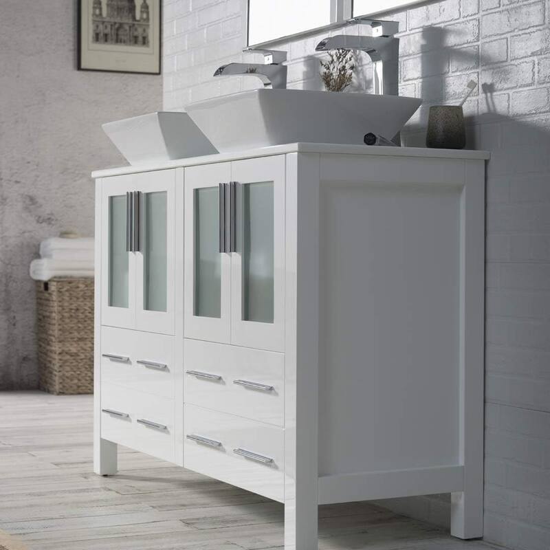 Blossom Sydney 48" Double Bathroom Vanity with Ceramic Sink & Mirrors