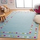 preview thumbnail 1 of 1, SAFAVIEH Handmade Kids Diva Dots Wool Rug 3' x 5' - Blue/Pink - Rectangle