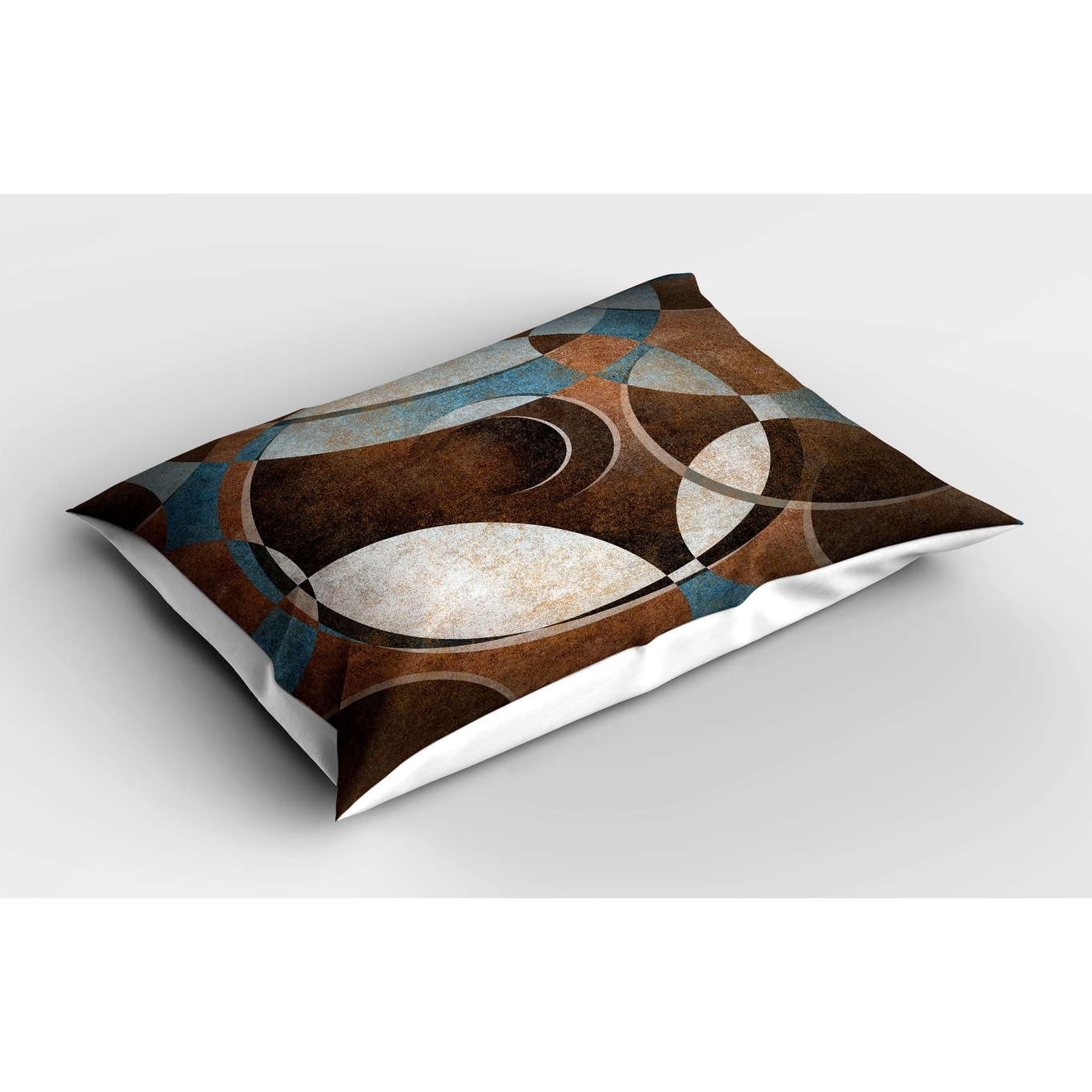 Ambesonne Abstract Pillow Sham Decorative Standard Size Printed Pillowcase Umber Slate Blue