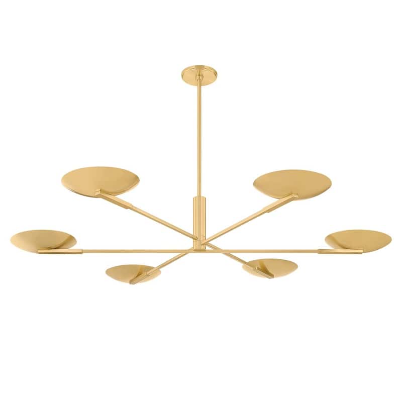 Hudson Valley Lighting 1506 Johnson 56" Wide LED Chandelier - Aged Brass
