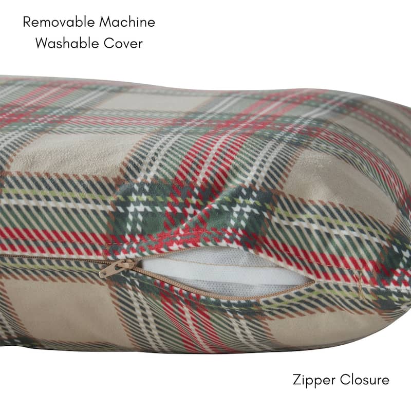 Charlie Holiday Plaid Pillow Dog Bed