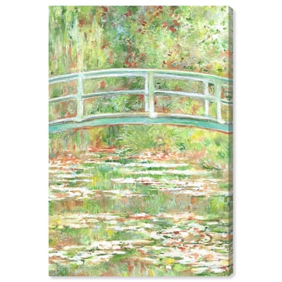 Art Remedy The Garden Gallery Wrapped Impressionism 1 Piece Canvas Wall Art /Monet And Van Gogh Inspired Art