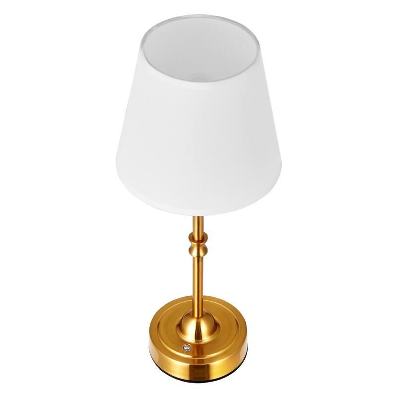 2 Pack Cordless Table Lamps with Fabric Shade and Rechargeable Battery - 6.3 x 6.3 x 16 inch