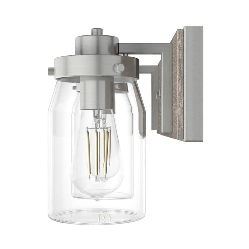 Hunter Devon Park Bathroom Vanity Wall Light, Damp Rated, Rustic, Farmhouse