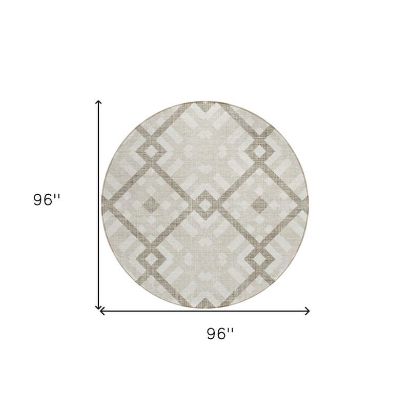 HomeRoots Geometric Transitional Rectangle Outdoor Rug