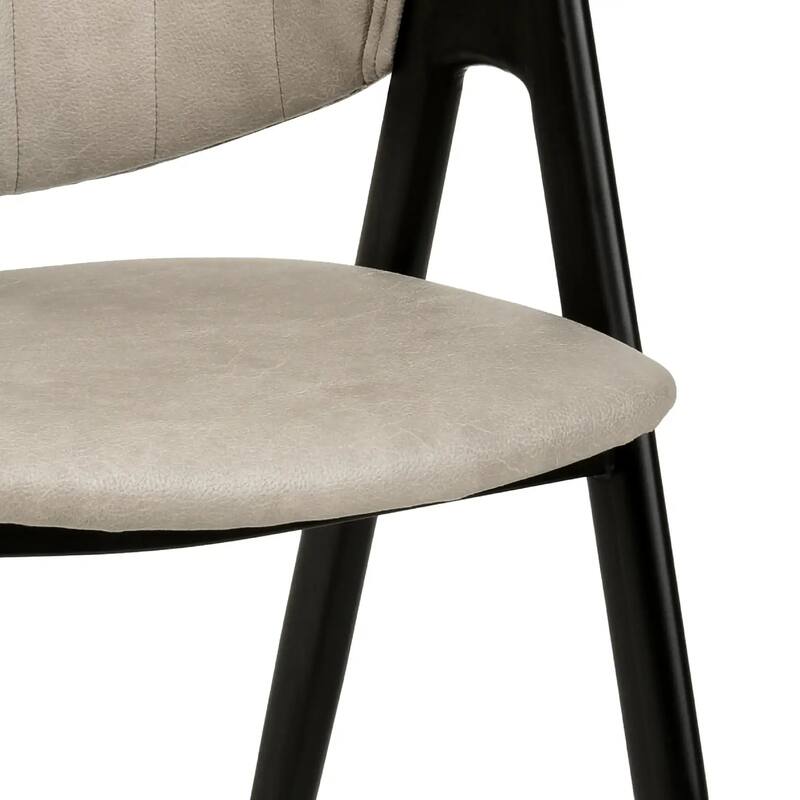 Savor Mid-Century Modern Upholstered Dining Chair with Curved Back and Iron Base for Home & Kitchen Set of 4
