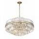preview thumbnail 4 of 5, Hayes 16 Light Aged Brass Chandelier - 28"W x 20.5"H x 28"D