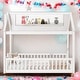 preview thumbnail 1 of 37, Kids and Baby Twin Size House Bed Platform Bed with Guardrails and Slats White
