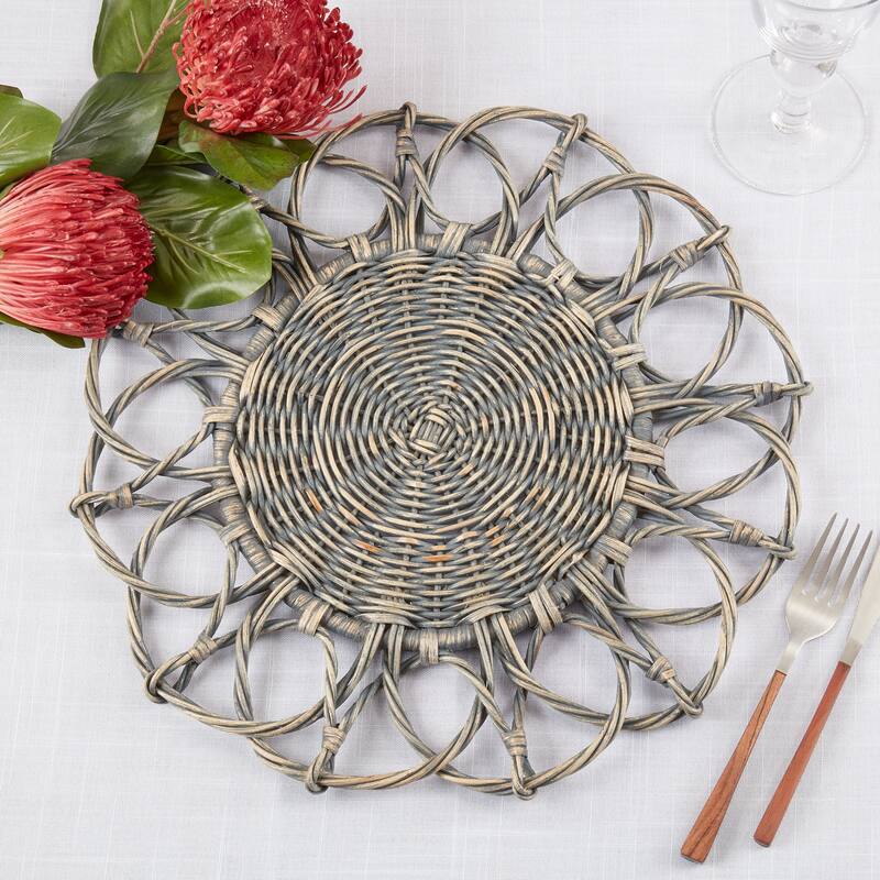 Twisted Rattan Design Table Placemats (Set of 4)