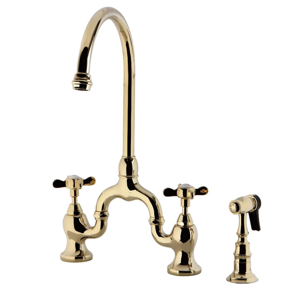 Kingston Brass KS779.BEXBS Essex 1.8 GPM Bridge Kitchen Faucet