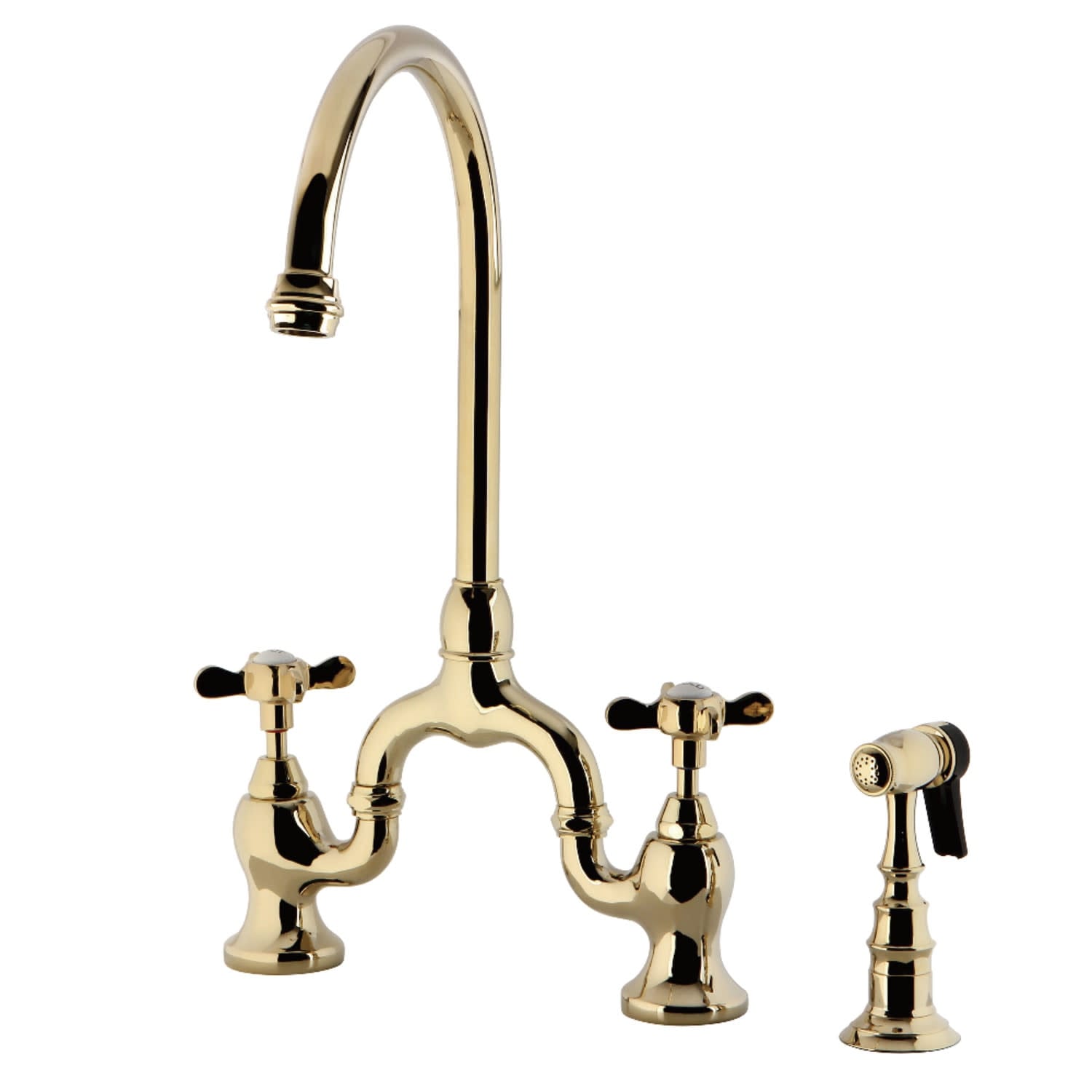 Kingston Brass KS779.BEXBS Essex 1.8 GPM Bridge Kitchen Faucet