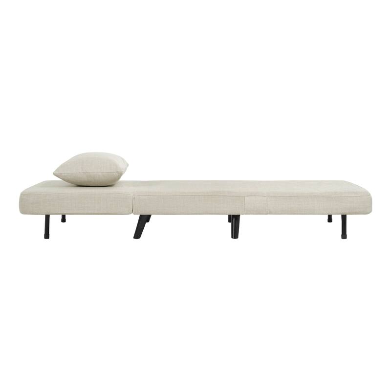 3 in 1 Foldable Linen Chaise Lounge with Adjustable Backrest
