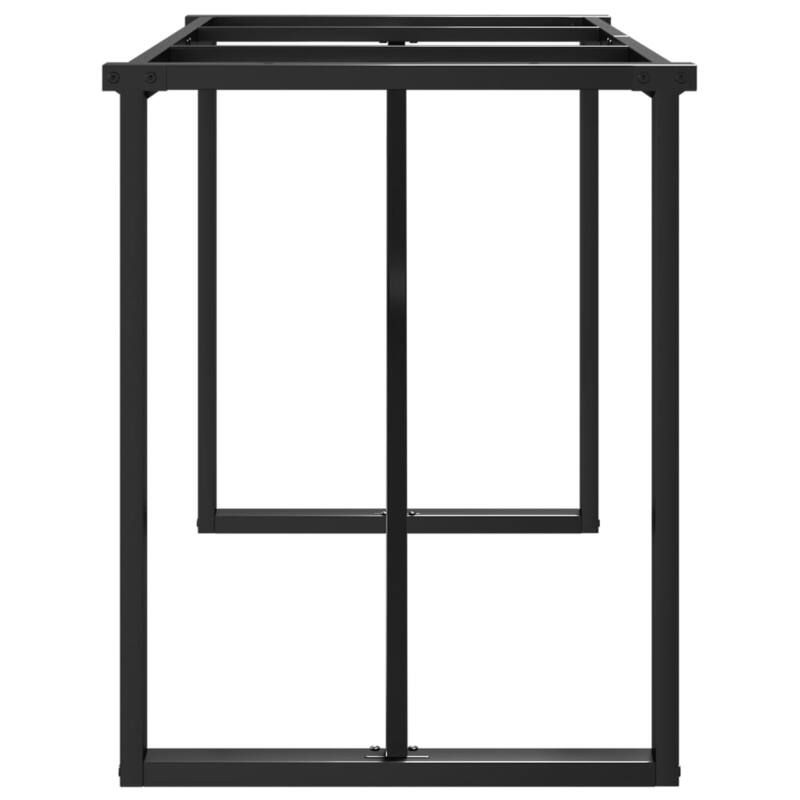 vidaXL Dining Table Leg Black Powder-Coated Steel - 55.1 x 23.6 x 28.7 in