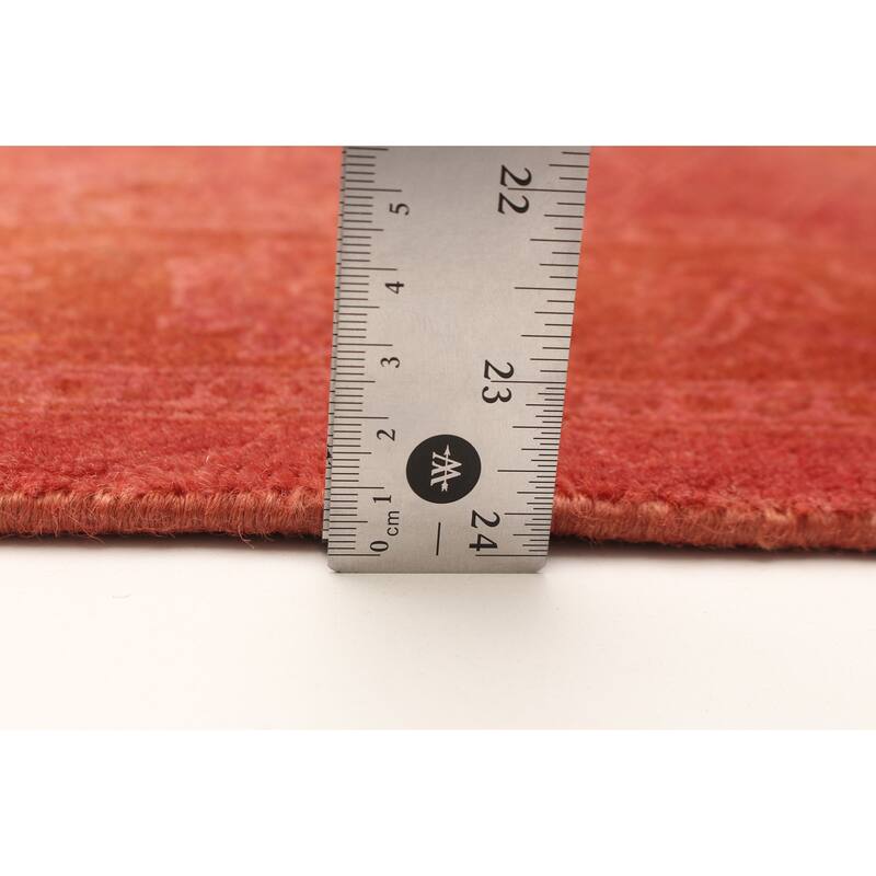 ECARPETGALLERY Hand-knotted Vibrance Copper Wool Rug - 2'7 x 13'11
