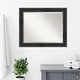 preview thumbnail 26 of 33, Beveled Wood Bathroom Wall Mirror - Rustic Pine Black Frame