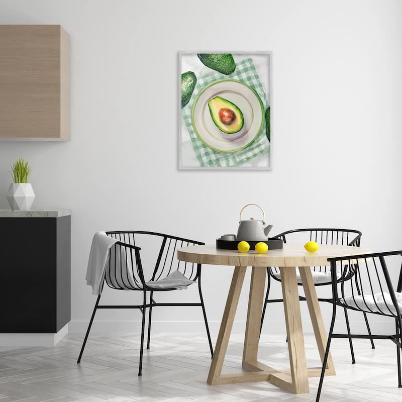 Stupell Delicious Avocado on Plate Framed Giclee Art Design By Lil' Rue