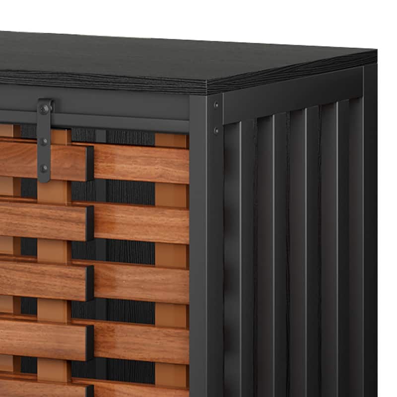 Moasis 71" Double Dog Crate Furniture for 2 Dogs with Sliding Fence Door,Heavy Duty Dual Dog Kennel TV Stand Large Dogs
