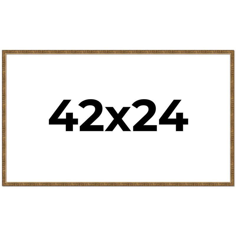 42x24 Frame Gold Kingsley Distressed Solid Wood Picture Frame Width