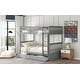 preview thumbnail 21 of 25, Twin-Over-Twin Bunk Bed Frame with Ladders and Two Storage Drawers,Full Length Guard Rails,for Kids Youths Adults